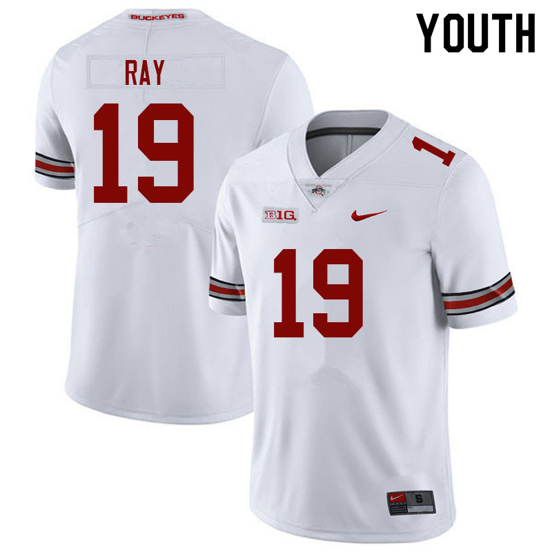 Youth #19 Chad Ray Ohio State Buckeyes College Football Jerseys Sale-White
